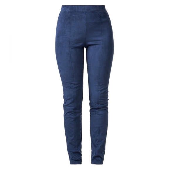 NEW Max Mara Leisure Women's Blue Brera Faux Suede Pants Size Small - Picture 1 of 11